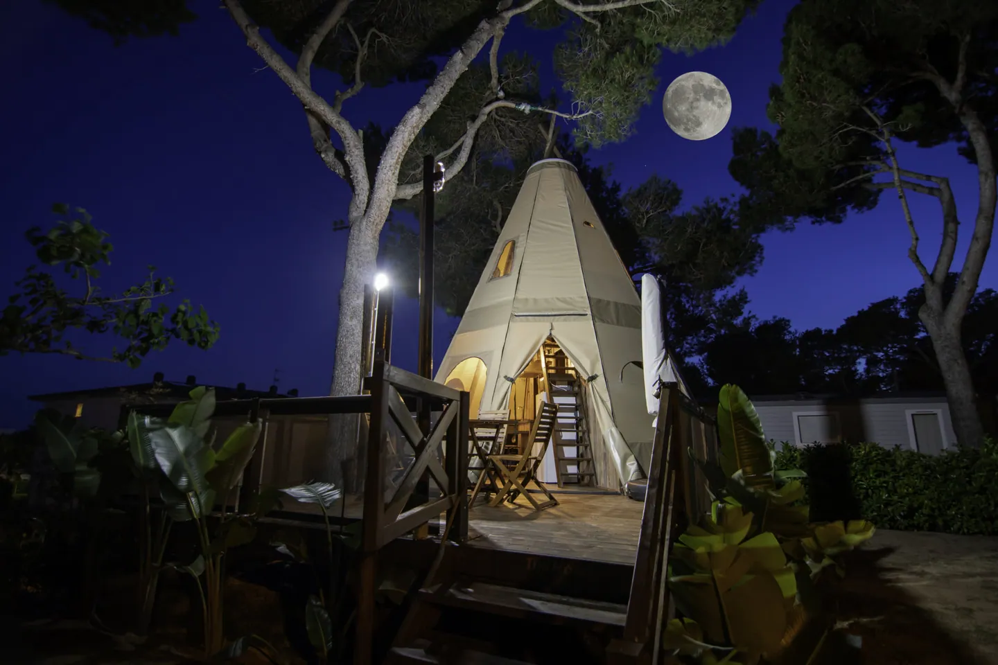 Glamping en tienda tipi