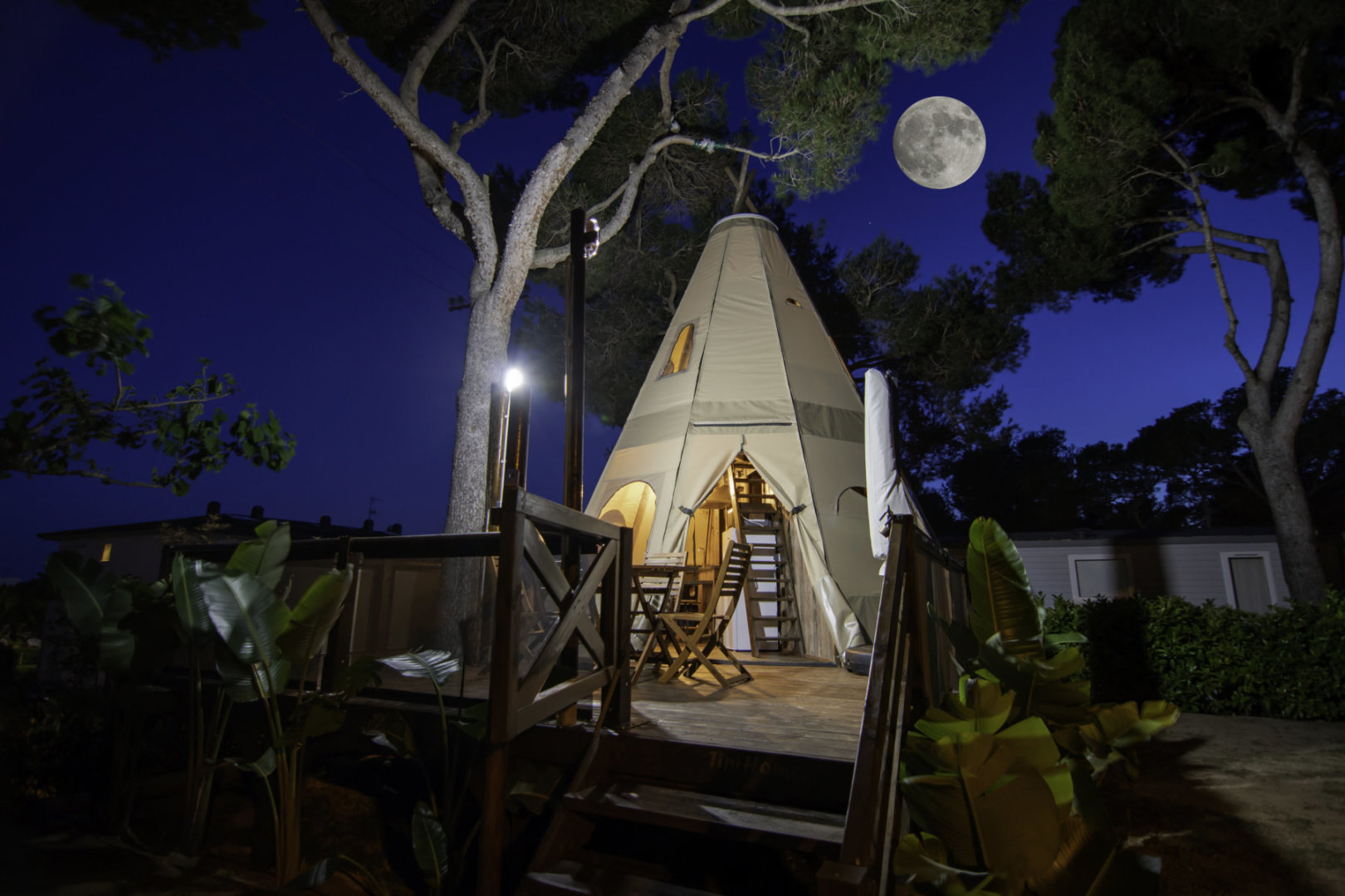 Glamping en tienda tipi